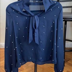Pearl embellished top